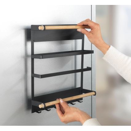 WENKO 54114100 - Organizer MAGNA 33x34 cm czarny/brązowy