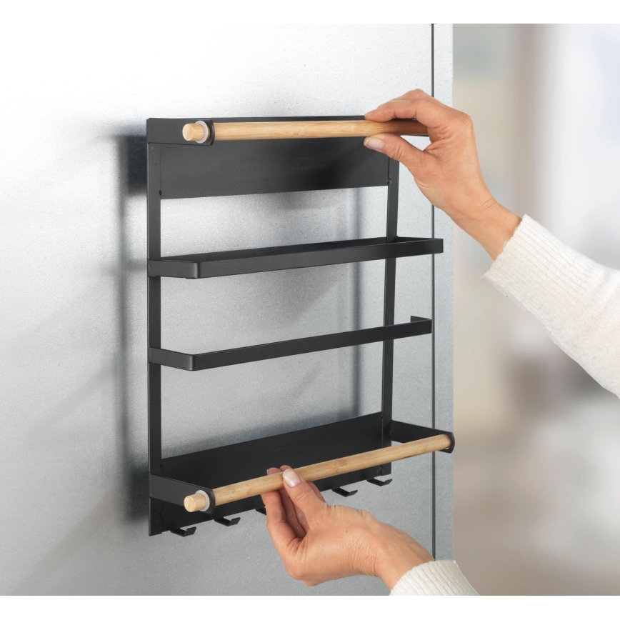 WENKO 54114100 - Organizer MAGNA 33x34 cm czarny/brązowy