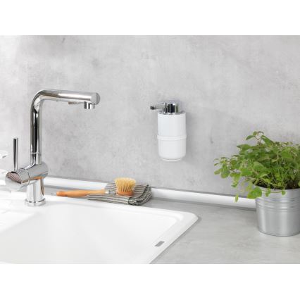 WENKO 54655100 - Dozownik mydła WOYA 250 ml biały/błyszczący chrom