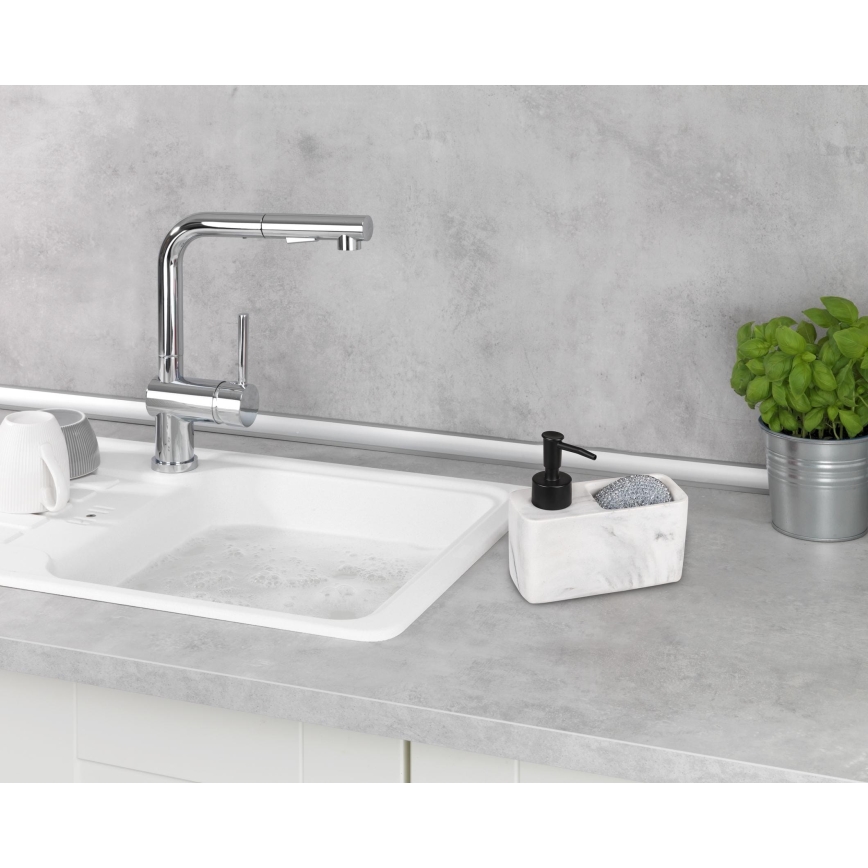 WENKO 54668100 - Dozownik mydła RESA 14,5x14,3 cm biały/czarny