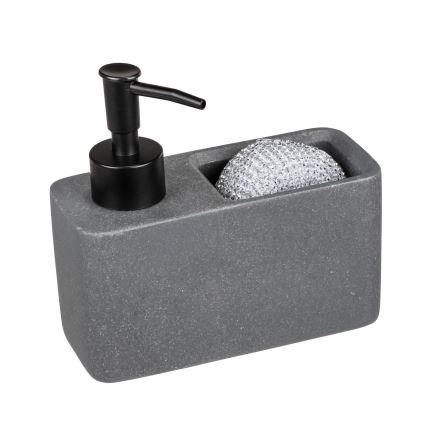 WENKO 54669100 - Dozownik mydła RESA 14,5x14,3 cm szary/czarny