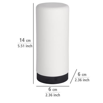 WENKO 54670100 - Dozownik EASY SQUEEZ-E 6x14 cm biały/czarny