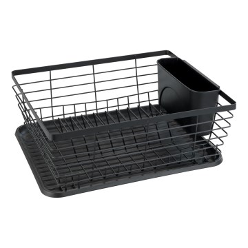 WENKO 54766100 - Ociekacz do naczyń BLACK OUTDOOR KITCHEN 36x30 cm czarny/czarny