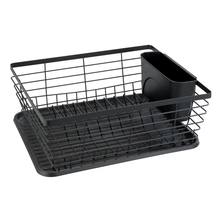 WENKO 54766100 - Ociekacz do naczyń BLACK OUTDOOR KITCHEN 36x30 cm czarny/czarny