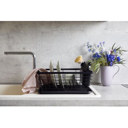 WENKO 54766100 - Ociekacz do naczyń BLACK OUTDOOR KITCHEN 36x30 cm czarny/czarny
