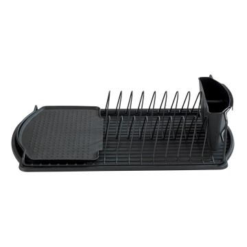 WENKO 54767100 - Ociekacz BASIC 47,5x26,5 cm czarny