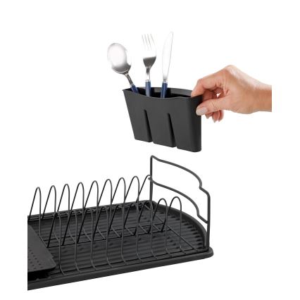 WENKO 54767100 - Ociekacz BASIC 47,5x26,5 cm czarny