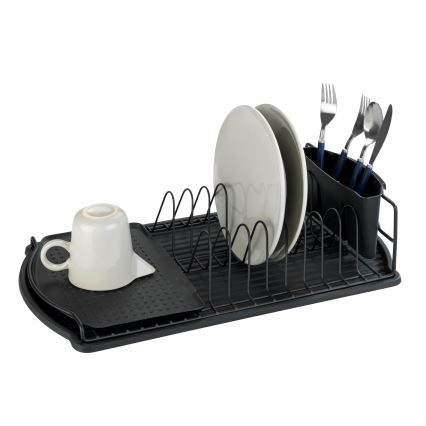 WENKO 54767100 - Ociekacz BASIC 47,5x26,5 cm czarny