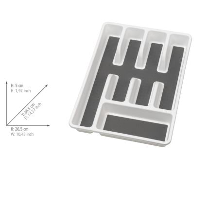 WENKO 54788100 - Organizer na sztućce 26,5x36,5 cm biały/szary