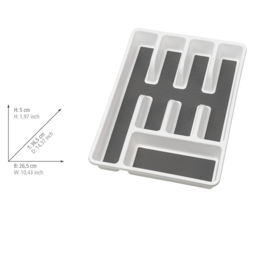 WENKO 54788100 - Organizer na sztućce 26,5x36,5 cm biały/szary