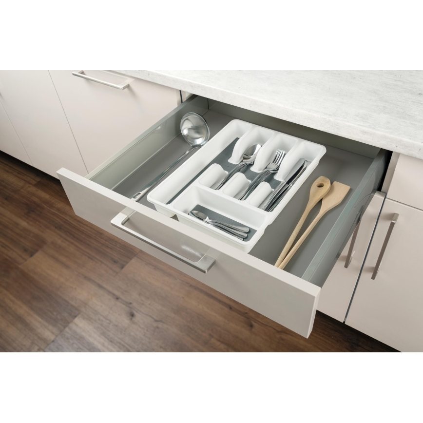 WENKO 54788100 - Organizer na sztućce 26,5x36,5 cm biały/szary