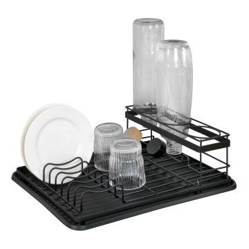 WENKO 54798100 - Ociekacz do naczyń AMY 42,5x31,5 cm czarny