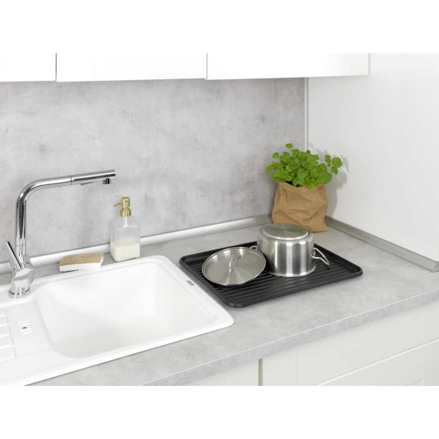 WENKO 54798100 - Ociekacz do naczyń AMY 42,5x31,5 cm czarny