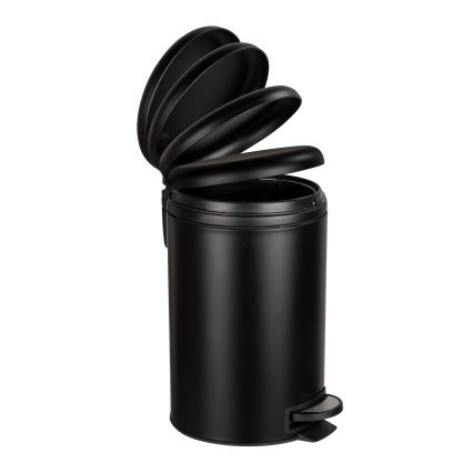 WENKO 54913100 - Kosz na śmieci LEMAN 25x38 cm czarny