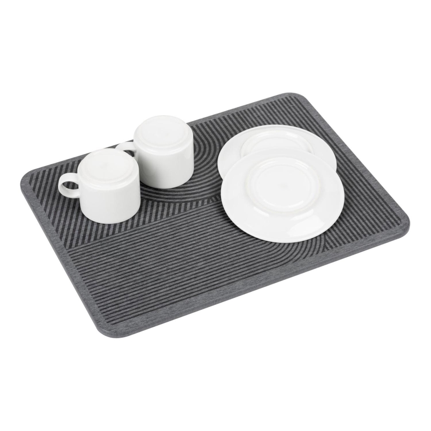WENKO 54955100 - Mata ociekowa DAMON 40x30 cm diatomit/szary