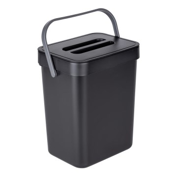 WENKO 55027100 - Kosz na śmieci BLACK OUTDOOR KITCHEN 19x24 cm czarny/szary/przezroczysty