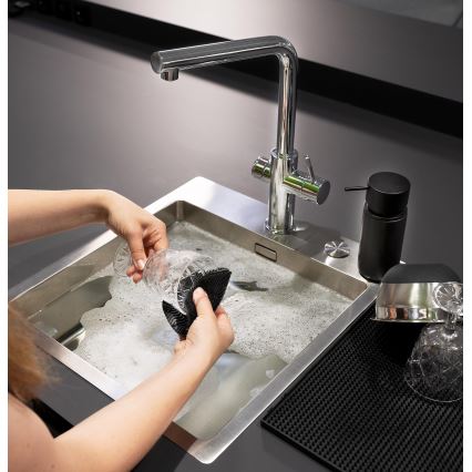 WENKO 55030100 - Gąbka BLACK OUTDOOR KITCHEN 12x1,2 cm czarna