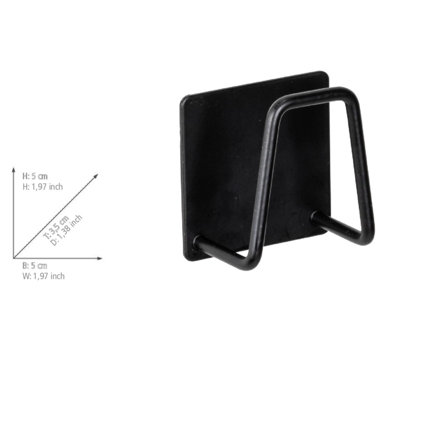 WENKO 55071100 - Uchwyt BLACK OUTDOOR KITCHEN 5x5 cm stal nierdzewna/czarny