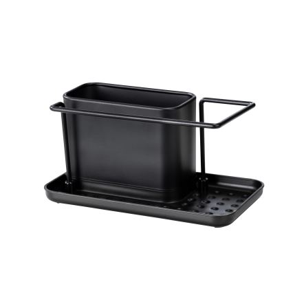 WENKO 55078100 - Organizer BLACK OUTDOOR KITCHEN 21 x 12 cm, stal nierdzewna/czarny