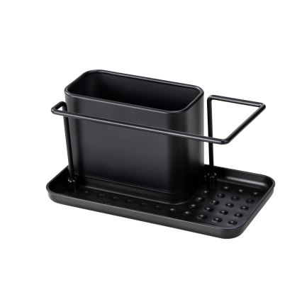 WENKO 55078100 - Organizer BLACK OUTDOOR KITCHEN 21 x 12 cm, stal nierdzewna/czarny