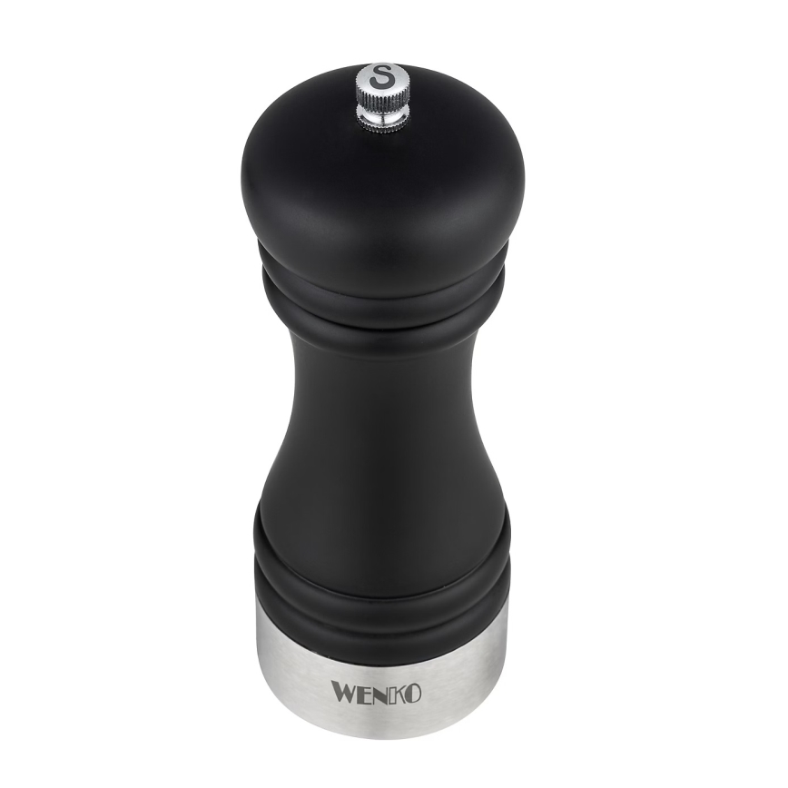 WENKO 55082100-Młynek do soli BLACK OUTDOOR KITCHEN 5x17,5 cm srebrny/czarny/biały