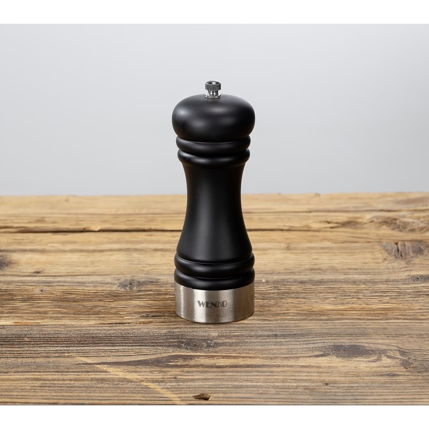 WENKO 55082100-Młynek do soli BLACK OUTDOOR KITCHEN 5x17,5 cm srebrny/czarny/biały