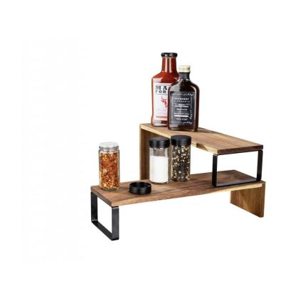 WENKO 55097100-Półka BLACK OUTDOOR KITCHEN 36x16 cm brązowa/czarna