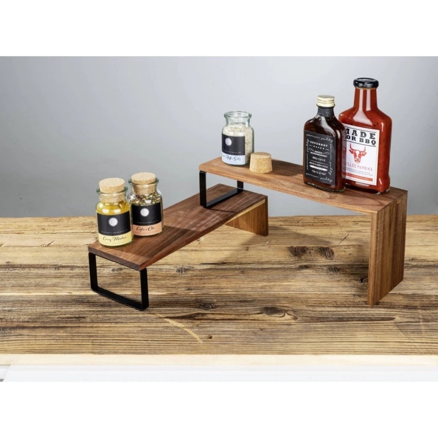 WENKO 55097100-Półka BLACK OUTDOOR KITCHEN 36x16 cm brązowa/czarna