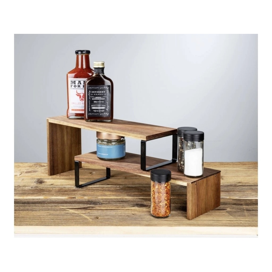 WENKO 55097100-Półka BLACK OUTDOOR KITCHEN 36x16 cm brązowa/czarna