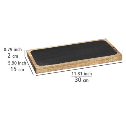 WENKO 55103100 - Deska do krojenia BLACK OUTDOOR KITCHEN 30x15 cm brązowa/szara