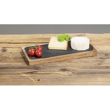 WENKO 55103100 - Deska do krojenia BLACK OUTDOOR KITCHEN 30x15 cm brązowa/szara