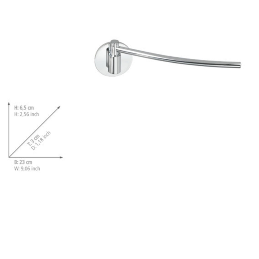 WENKO 5639100 - Uchwyt na ręczniki kuchenne TURBO-LOC KÜCHE 23x6,5 cm stal nierdzewna/srebrny