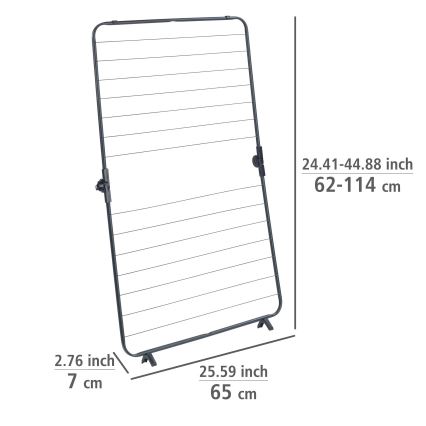 WENKO 63003100 - Suszarka na pranie CHAMPION 65x114 cm czarna