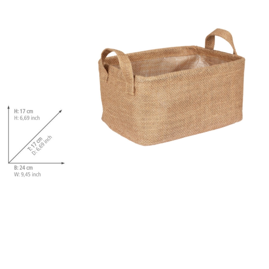 WENKO 64471100 - Kosz JUNA 24x17 cm brązowy
