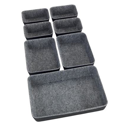 WENKO 64502100 - Organizer do szuflady FELT 28,5x20 cm szary