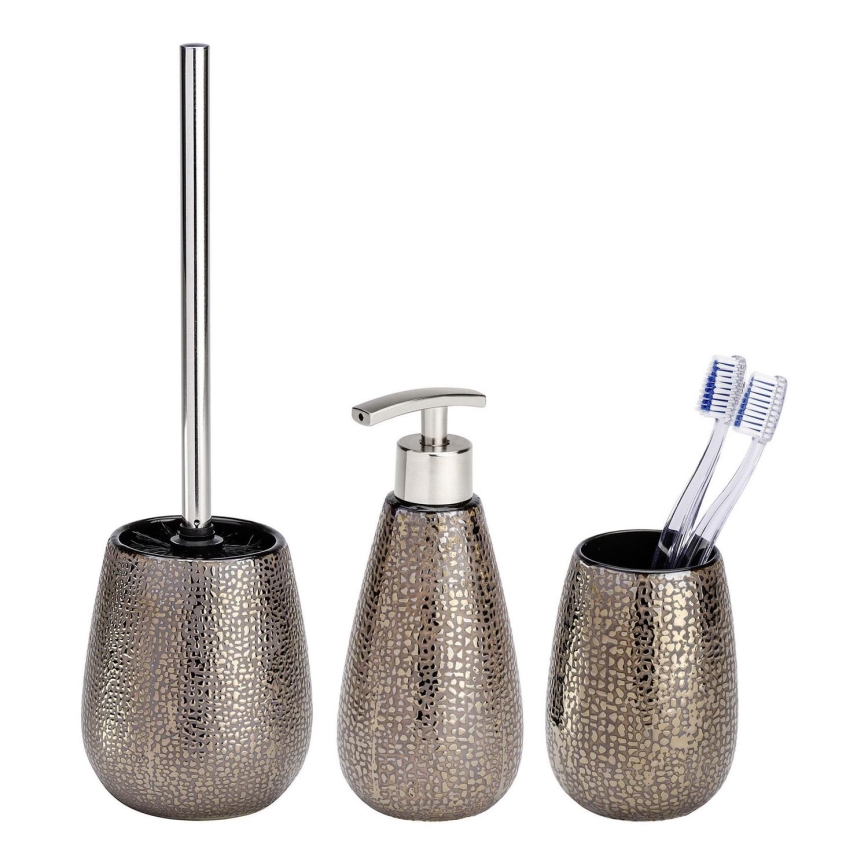 WENKO 69109800 - Zestaw łazienkowy MARRAKESH 12,5x41 cm brązowy