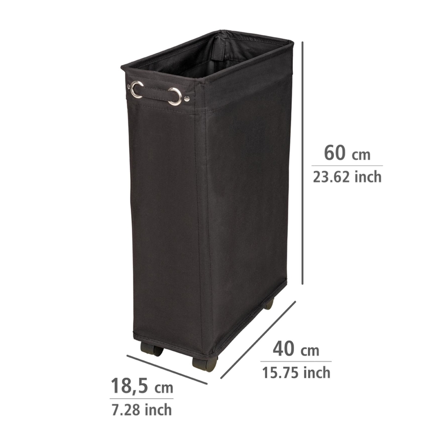 WENKO 69737800 - Kosz na pranie CORNO 18,5x60 cm czarny