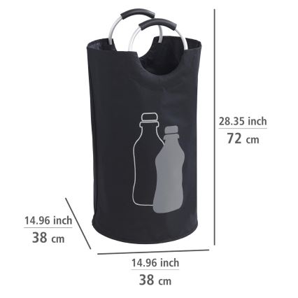 WENKO 69767800 - Torba JUMBO 38x72 cm czarna