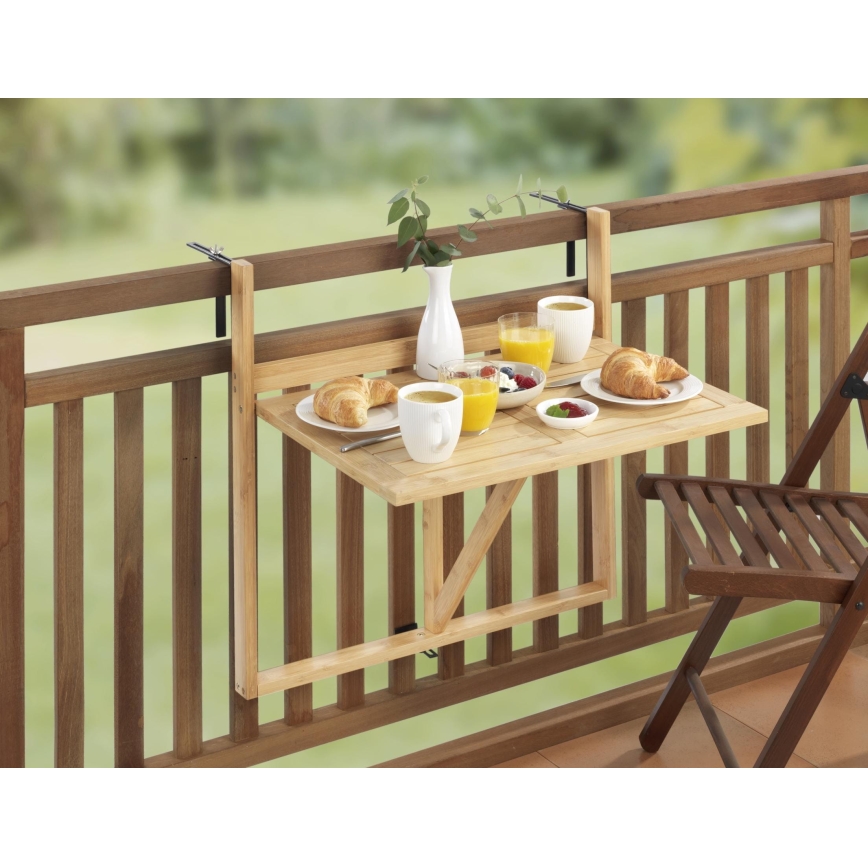 WENKO 69806800 - Stół WAIKIKI 64x65 cm biały/brązowy