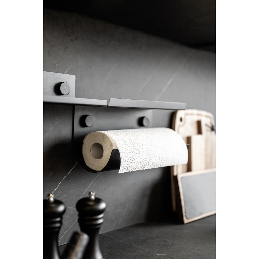 WENKO 71144800 - Uchwyt na rolkę JET 30x15 cm czarny