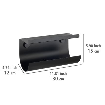 WENKO 71144800 - Uchwyt na rolkę JET 30x15 cm czarny