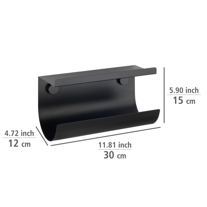WENKO 71144800 - Uchwyt na rolkę JET 30x15 cm czarny