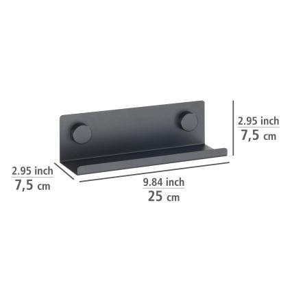 WENKO 71145800 - Stojak JET 25x7,5 cm czarny