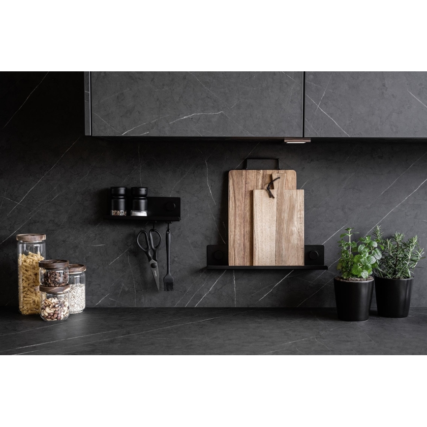 WENKO 71146800 - Pojemniki na przyprawy JET 40x7,5 cm czarne
