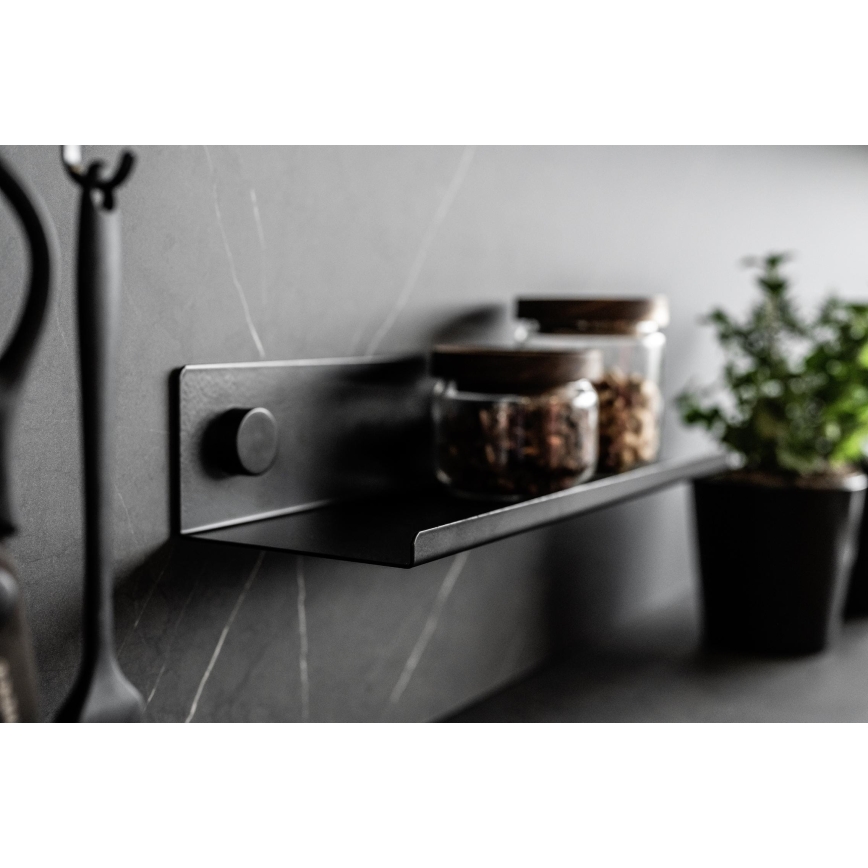 WENKO 71147800 - Półka JET 25x7,5 cm czarna