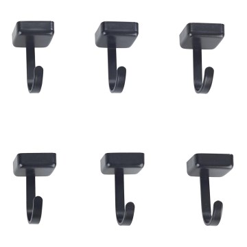 WENKO 71149800 - Haczyki JET 2,2x3,9 cm czarne/srebrne