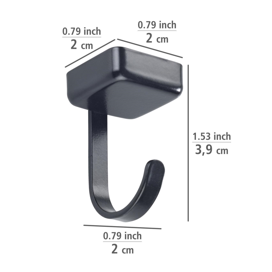 WENKO 71149800 - Haczyki JET 2,2x3,9 cm czarne/srebrne