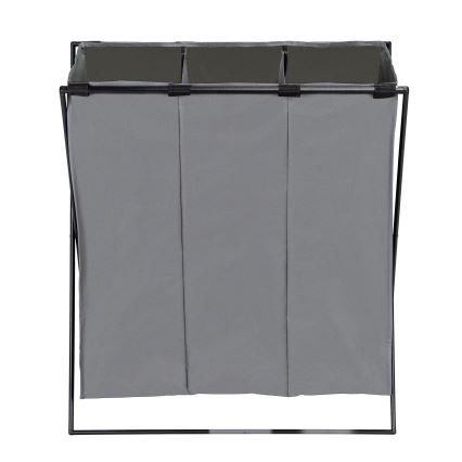 WENKO 71297800 - Kosz na pranie TRIO 69x76 cm szary/czarny