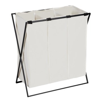 WENKO 71298800 - Kosz na pranie TRIO 69x76 cm kremowy/czarny