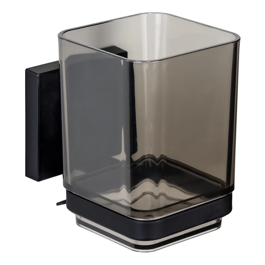 WENKO 71443800 - Kubek VACUUM-LOC QUADRO ED 7,5x10 cm czarny